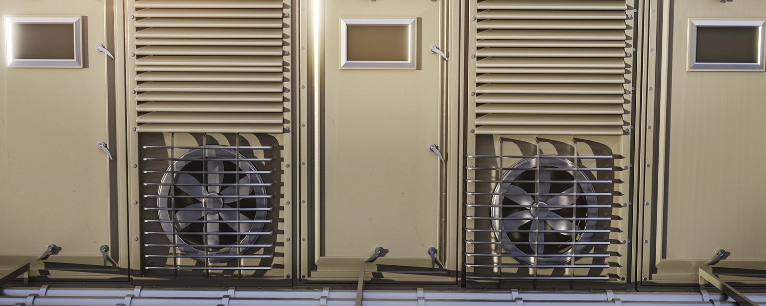 Ground source heat pump plant room